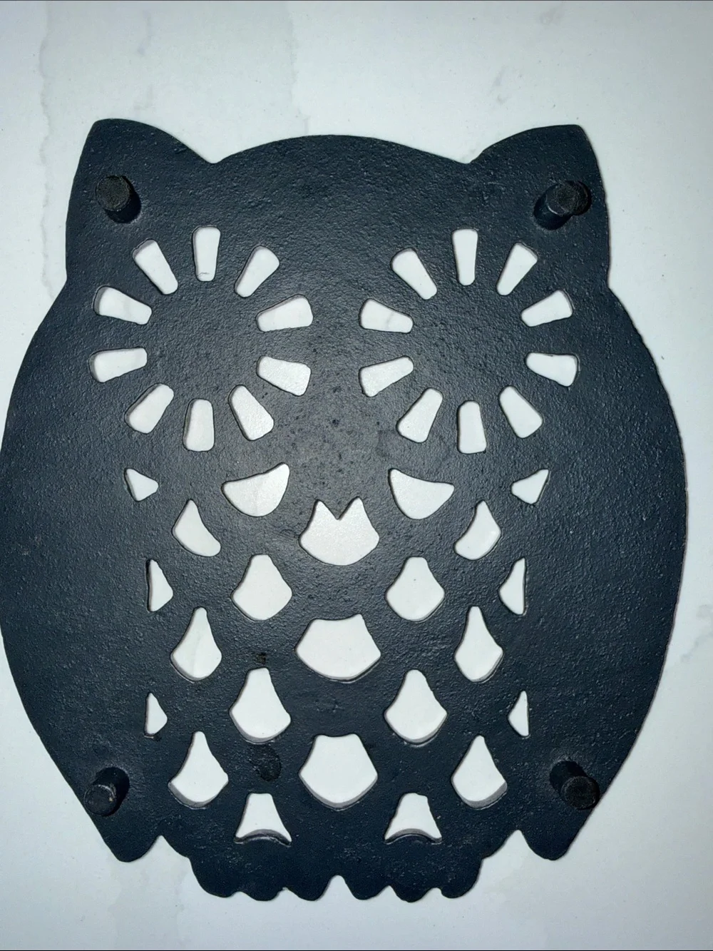 Decorative Cast Iron Owl Trivet - Copper Tone